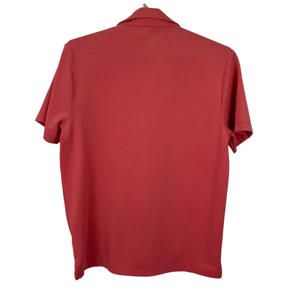 J. Crew NEW Classic Untucked performance piqué polo shirt Med Seasoned Red 2025